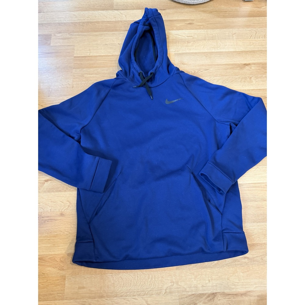 Nike Mens Therma-FIT Pullover Hoodie Blue Training Sweatshirt Large 912875-480